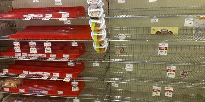 Laden leer! Abbildung zeigt ein leeres Geschäft