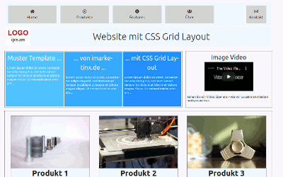 Link öffnet neuen Tab Template 'CSS Grid Layout'